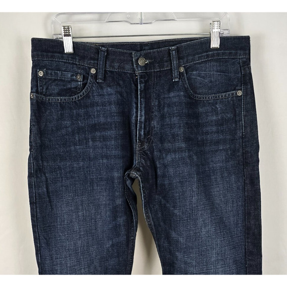 Levi's 514 Jeans Men's 34 x 30 Blue Dark Wash Classic Straight Fit Cotton EUC - Picture 2 of 16